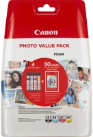 Canon 2106C005 Cli-581 színes eredeti tintapatron multipack + fotópapír kép