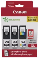 Canon 2XPG-560 XL + CL-561 XL Pg-560xlx2/cl-561xl bk+c/m/y pvp kép