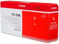 Canon 3867B005 Pfi-704r piros eredeti tintapatron kép