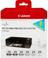 Canon 4868B018 Canon PGI-29 MBK/PBK/DGY/GY/LGY/CO pigment-tintapatron Multi Pack - Fekete kép
