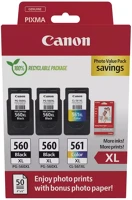 Canon CL-561XL 1x12,2 ml) + 50 lap gp501 10x15 fényes fotópapír multipack kép