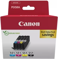 Canon CLI-551 C/M/Y/BK Cli-551 c/m/y/bk (4x7 ml) tintapatron multipack kép