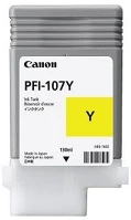 Canon PFI-107Y Pfi-107y tintapatron ipf780, 770 nyomtatóhoz, sárga, 130ml kép