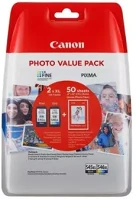 Canon PG-545XL/CL546XL pixma mg2450, 2550 nyomtatókhoz, canon, b+c + gp501 (50 lap 10x15) papír kép