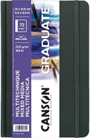 Canson C31200L030 Graduate mixed media 14x21,6 cm, álló, 200 g/m2, ragasztott fehér rajzpapírfüzet kép