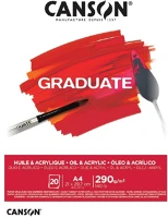 Canson C400110380 Graduate a4, álló, 290 g/m2, ragasztott olaj- és akrilfestő papírtömb kép