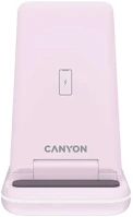 Canyon CNS-WCS304IP ws-304 3-in-1 15w univerzális vezeték nélküli töltő adapter rózsaszín kép
