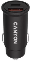 Canyon COR_CAC20B03 Autós töltő, usb-c/usb-a, qc 3.0 18w, pd 30w,  