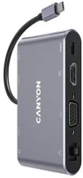 Canyon COR_CATDS14 Usb elosztó-hub, usb-c/usb 3.0/hdmi/vga/ethernet/audio,  