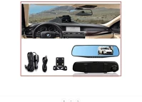 Carguard VAR5833MGNEW CARLINE Autókamera visszapillantó tükör DVR, fekete, 4,3 hüvelykes TFT kép