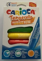 Carioca 42739 Tempera  6 különböző színű stick kép