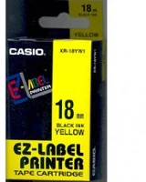 Casio XR 18 YW1 Feliratozógép szalag, 18 mm x 8 m, sárga-fekete kép