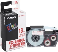 Casio XR18WER1 Feliratozógép szalag xr-18wer1 18mmx8m  piros/fehér kép