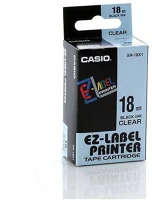 Casio XR18X1 Feliratozógép szalag xr-18x1 18mmx8m  víztiszta/fekete kép
