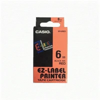 Casio XR6RD1 Feliratozógép szalag xr-6rd1 6mmx8m  piros/fekete kép
