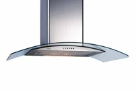 Cata 900 LED Cata C GLASS 900 LED Fali páraelszívó LED világítás  1 db motor, 620 m3/h,  50-62 dB zajszint,  90 cm széles,  C Energiaosztály kép