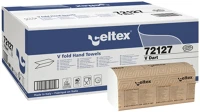 Celtex ALD72127 V dart hajtogatott kéztörlő cellulóz, 2 réteg, 21,5x21cm, 15x200lap (3000 lap) kép