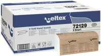 Celtex ALD72129 V smart hajtogatott kéztörlő, cellulóz, 2 réteg, 25x21cm, 15x200 lap (3000 lap/karton) kép