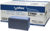Celtex ALD77850 Omnia labor hajtogatott kéztörlő kék, 3 réteg, 25x30cm, 8x230/karton kép