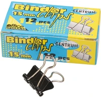 Centrum 80173 Iratcsipesz  15 mm fekete 12 db/doboz kép