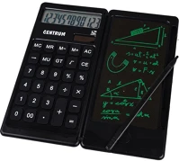 Centrum 80414 Számológép  zseb, jegyzetes 160 x 78 x 12 mm fekete kép