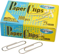 Centrum 80765 Gemkapocs  28 mm nikkel 100 db/doboz kép