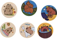 Centrum 81248 Öntapadós jegyzettömb  capybara 45x45mm 50 lapos vegyes kép