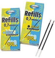 Centrum 82118 Golyóstoll betét  0,7 mm kék/motive, aqua, caramel, rainbow/ kép