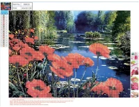 Centrum 89633 Kreatív gyémántszemes kirakó   30x40 cm, tópart pipacsokkal kép