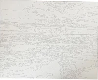 Centrum 89683 Kreatív kifestő klt.  számozott, 40x50 cm, tengerpart kép