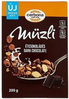 Cerbona 14.01765 Müzli  étcsokoládés dobozos 200g kép