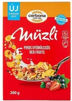 Cerbona 14.01767 Müzli  piros gyümölcsös dobozos 200g kép