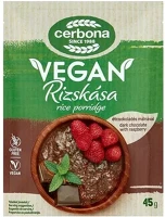 Cerbona 14.02490 Rizskása  vegán gluténmentes étcsokoládés-málnás 45g kép