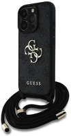 Cg mobile GUHCP16LP4GMGCRK Iphone 16 pro guess pu 4g metal logo crossbody strap műanyag telefonvédő kép