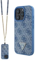Cg mobile GUHCP16LP4TDSCPB Guess leather metal logo strass crossbody szilikon telefonvédő kép