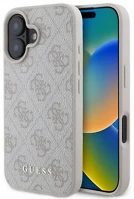 Cg mobile GUHCP16SG4GFPI Iphone 16 5g guess 4g metal gold logo műanyag telefonvédő textil hátlap kép