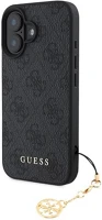 Cg mobile GUHCP16SGF4GCK IPhone 16 GUESS 4G CHARMS műanyag telefonvédő textil hátlap, telefondísz kép