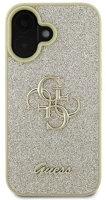 Cg mobile GUHCP16SHG4SGD Guess fixed glitter big 4g apple iphone 16 hátlap tok, arany kép