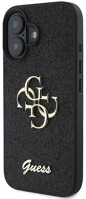 Cg mobile GUHCP16SHG4SGK Guess fixed glitter big 4g apple iphone 16 hátlap tok, fekete kép