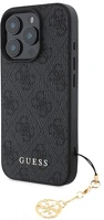 Cg mobile GUHCP16XGF4GCK IPhone 16 Pro Max GUESS 4G CHARMS műanyag telefonvédő textil hátlap kép