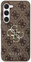 Cg mobile GUHCS24L4GMGBR Samsung s24 ultra 5g guess 4g big metal logo műanyag telefonvédő ütésállóság, bőr hatású hátlap, barna kép