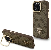 Cg mobile GUHMP15LPCS4GPTW Iphone 15 pro guess pu 4g strass triangle logo stand műanyag telefonvédő kép