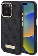 Cg mobile GUHMP16LU4GPRK Iphone 16 pro 5g guess 4g logo plate szilikon telefonvédő textil hátlap kép