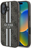 Cg mobile GUHMP16MP4RPSW Guess 4g printed stripes magsafe apple iphone 16 plus hátlap tok, barna kép