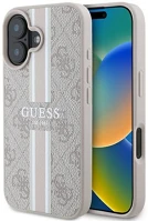 Cg mobile GUHMP16SP4RPSP Guess 4g printed stripes magsafe apple iphone 16 hátlap tok, rózsaszín kép