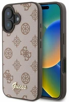 Cg mobile GUHMP16SPGPYSW Guess peony script apple iphone 16 magsafe kompatibilis hátlap tok, barna kép