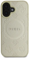 Cg mobile GUHMP16SPSAPSMED Guess saffiano peony classic logo apple iphone 16 magsafe kompatibilis kép