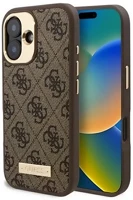 Cg mobile GUHMP16SU4GPRW Iphone 16 5g guess 4g logo plate szilikon telefonvédő textil hátlap kép