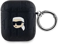 Cg mobile KLA2PGKIPK embossed karl head szilikon tok (ütésállóság, karabíner) fekete apple kép