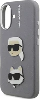 Cg mobile KLHCP16SPSFDHPG Iphone 16 karl lagerfeld grained pu k&ch heads szilikon telefonvédő kép